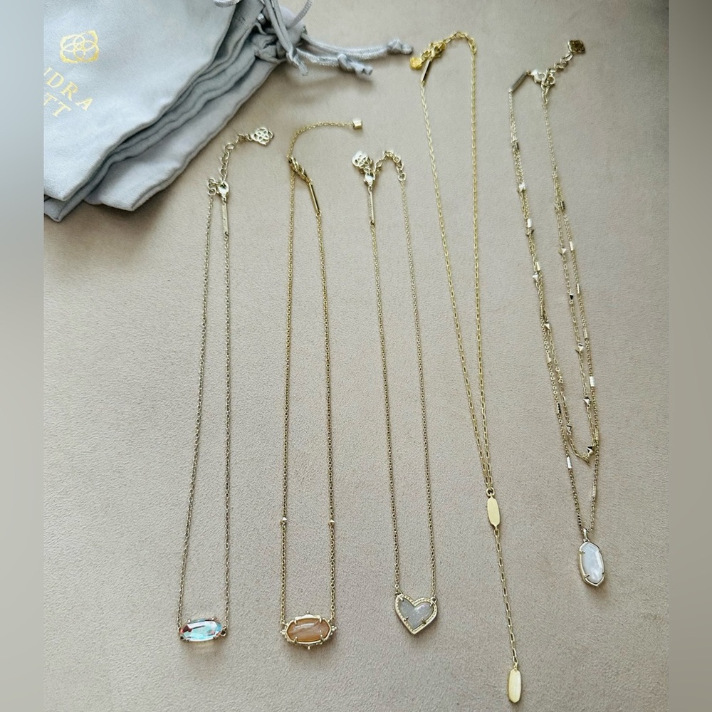 Bundle of 5 Kendra Scott necklaces